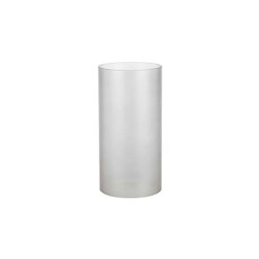 Glas cylinder til lysestage - frosted gr� - �7,0 x 14 cm - 6 stk.