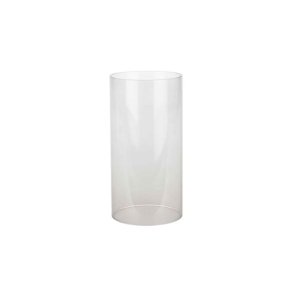 Glas cylinder til lysestage - klar gr� - �7,0 x 14 cm - 6 stk.