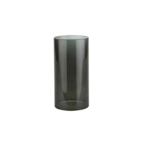Glas cylinder til lysestage - sort - �7,0 x 14 cm - 6 stk.