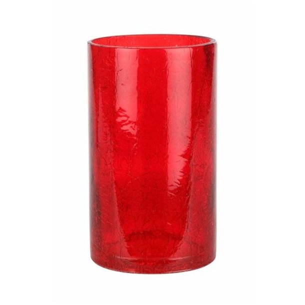Glas vase - ice r�d - �8,0 x 9,5 cm - 12 stk.