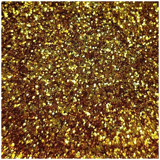 Metallic glitter PET - DecoPigment - glimmer - guld - ekstra fine - 500 g
