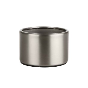 H�j base til lysestage - b�rstet st�l alu - �8,0 x 5 cm - 6 stk.