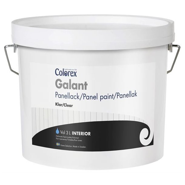 Klar lak - Colorex -  vandbaseret - Galant 15 - Halvmat - 2,7 l