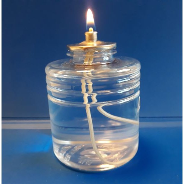 Sodfri bio lampeolie - olielys med v�ge - br�ndetid ca. 36 timer - model bloklys