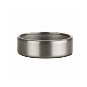 Lav base til lysestage - b�rstet st�l - �8,0 x 2,5 cm - 6 stk.