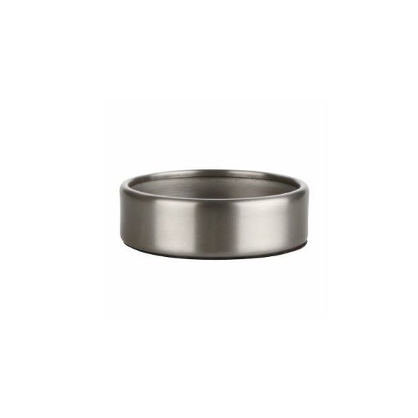 Lav base til lysestage - b�rstet st�l - �8,0 x 2,5 cm - 6 stk.