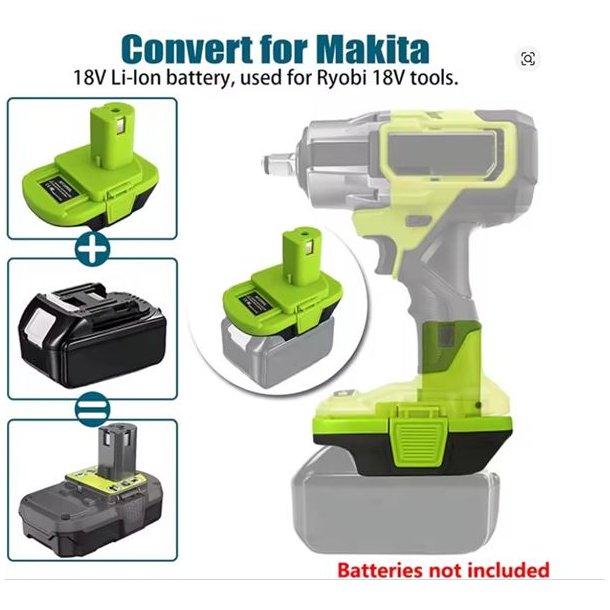 Batteri adapter MT20RNL - Makita til Ryobi OnePlus - batteri medf�lger ikke