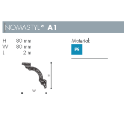 Stuk - Nomastyl - A1 - 2 m - 80 mm x 80 mm