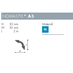 Stuk - Nomastyl - A3 - 2 m - 30 mm x 30 mm