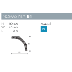 Stuk - Nomastyl - B1 - 2 m - 80 mm x 65 mm