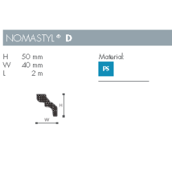 Stuk - Nomastyl - D - 2 m - 50 mm x 40 mm