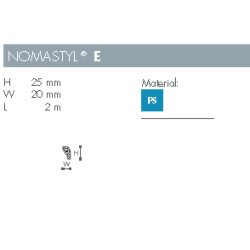 Stuk - Nomastyl - E - 2 m - 25 mm x 20 mm