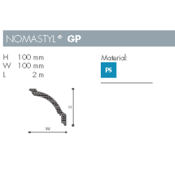 Stuk - Nomastyl - GP - 2 m - 100 mm x 100 mm