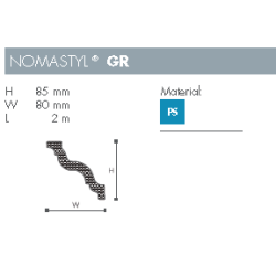 Stuk - Nomastyl - GR - 2 m - 85 mm x 80 mm