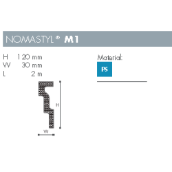 Stuk - Nomastyl - M1 - 2 m - 120 mm x 30 mm