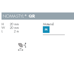Stuk - Nomastyl - QR - 2 m - 20 mm x 20 mm