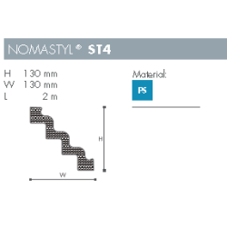 Stuk - Nomastyl - ST4 - 2 m - 130 mm x 130 mm