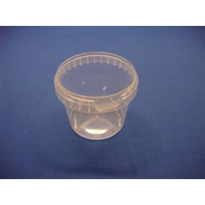 Plastb�ger med l�g - klar - 350 ml