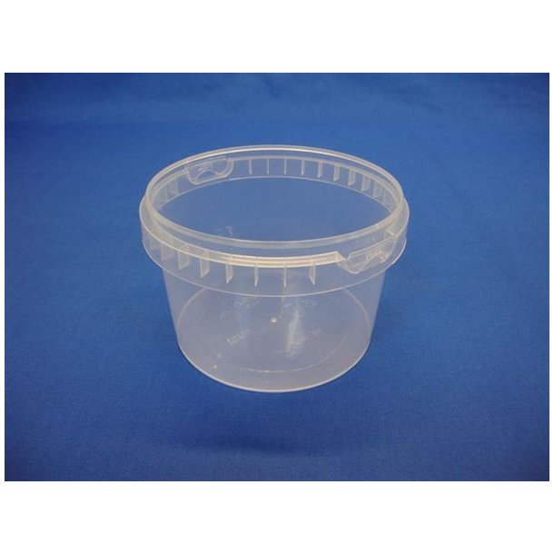 Plastb�ger med l�g - klar - 800 ml