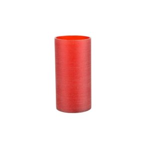 Plast cylinder til lysestage - r�d - �7,0 x 14 cm - 6 stk.