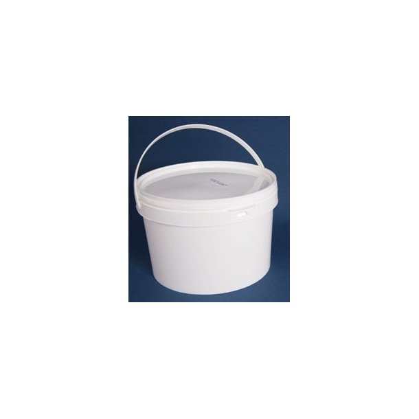 Plastspand med l�g - hvid - 3,5 l