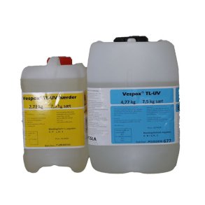 Epoxy Toplak - klar - blank - glas 90 - Vespox TL-UV - 7,5 kg