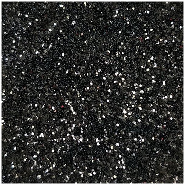 Metallic glitter PET - DecoPigment - glimmer - sort - ekstra fine - 50 g