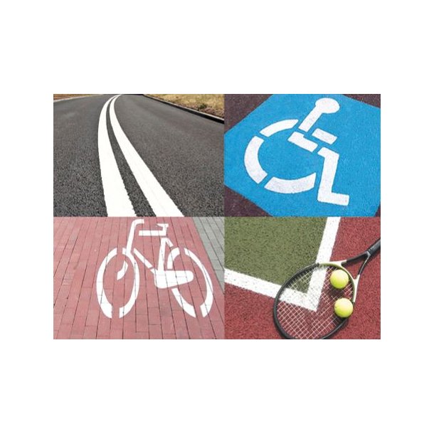 Stribemaling - Rust-Oleum - Tarmacoat 6100 - Grasgr�n - RAL 6010 - 5 l