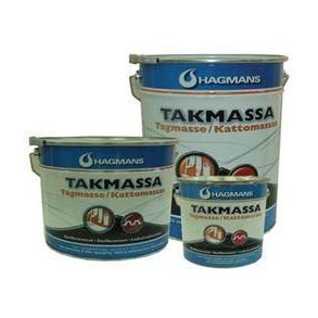Hagmans Koldflydende tagmasse - sort - 6 kg