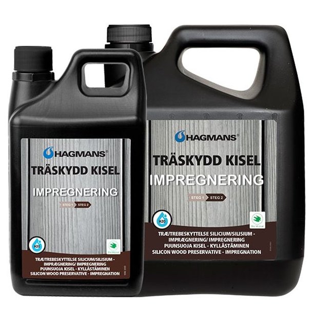 Tr�beskyttelse silicium - Impr�gnering - Drivt�mmerfarve med Silverlook - trin 2 af 2 - 4 l