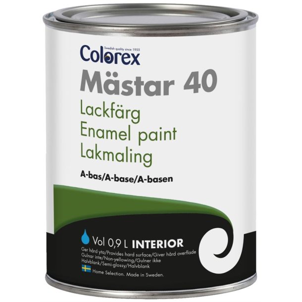 Tr�maling - Colorex - Lakmaling - Akrylat - glans 40 - vandbaseret - hvid - halvblank - 2,7 l