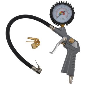 Pumpepistol med ekstra dyser til trykluft