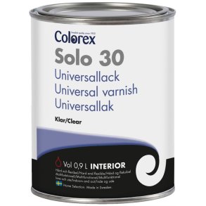 Universallak - Colorex - klar lys�gte uretanalkydlak - oliebaseret - Solo 30 - Halvblank - 0,9 l