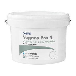 V�gmaling - Colorex - Professionel - glans 4 - helmat - vandbaseret - hvid - 9 l
