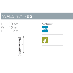 Fodpanel - Wallstyl - FD2 - 2 m x 110 mm x 15 mm