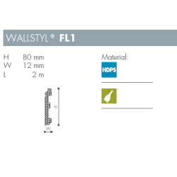 Fodpanel - Wallstyl - FL1 - 2,44 m x 80 mm x 12 mm