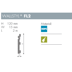 Fodpanel - Wallstyl - FL2 - 2,44 m x 120 mm x 15 mm