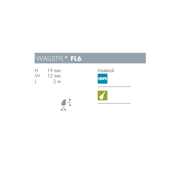 Fodpanel - Wallstyl - FL6 - 2,44 m x 19 mm x 12 mm