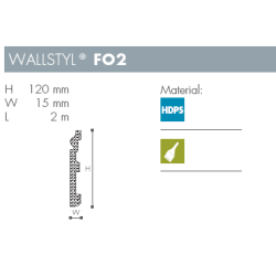 Fodpanel - Wallstyl - FO2 - 2,44 m x 120 mm x 15 mm