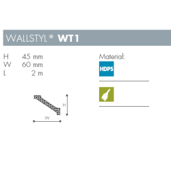 Liste - Wallstyl - WT1 - 2 m - 45 mm x 60 mm
