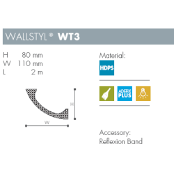 Liste - Wallstyl - WT3 - 2 m - 80 mm x 110 mm