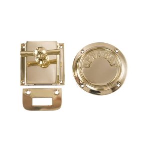 WC l�s med fri-optaget med slutblik DSB poleret messing - uden lak